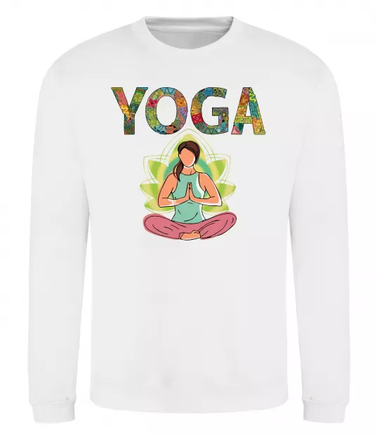 Свитшот Yoga art Белый фото