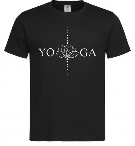 Чоловіча футболка Yoga lotus flower Чорний фото