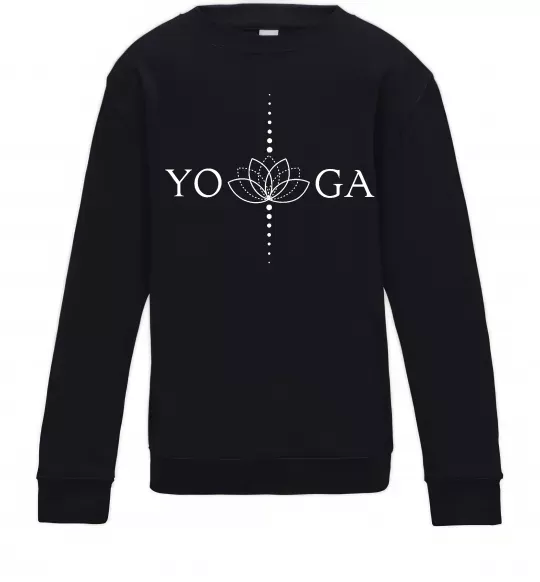 Дитячий світшот Yoga lotus flower Чорний фото