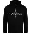 Чоловіча толстовка (худі) Yoga lotus flower Чорний фото