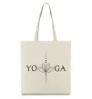 Эко-сумка Yoga lotus flower Бежевый фото