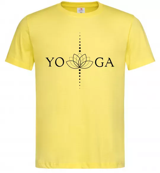 Чоловіча футболка Yoga lotus flower Лимонний фото