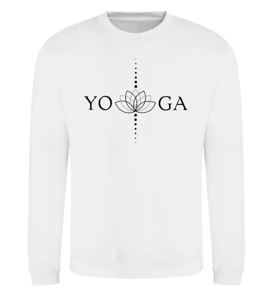Свитшот Yoga lotus flower Белый фото