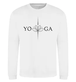 Світшот Yoga lotus flower Білий фото
