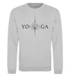 Свитшот Yoga lotus flower Серый меланж фото