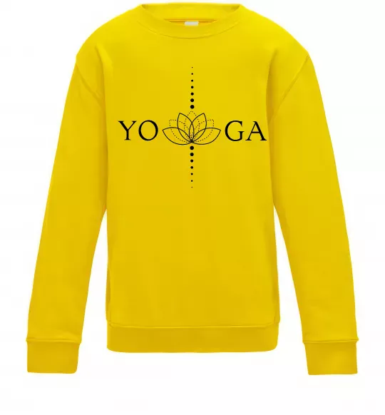 Дитячий світшот Yoga lotus flower Сонячно жовтий фото