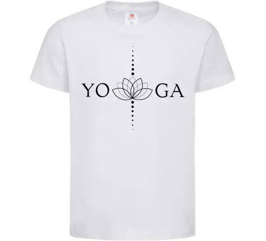 Детская футболка Yoga lotus flower Белый фото