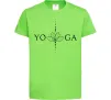 Детская футболка Yoga lotus flower Лаймовый фото