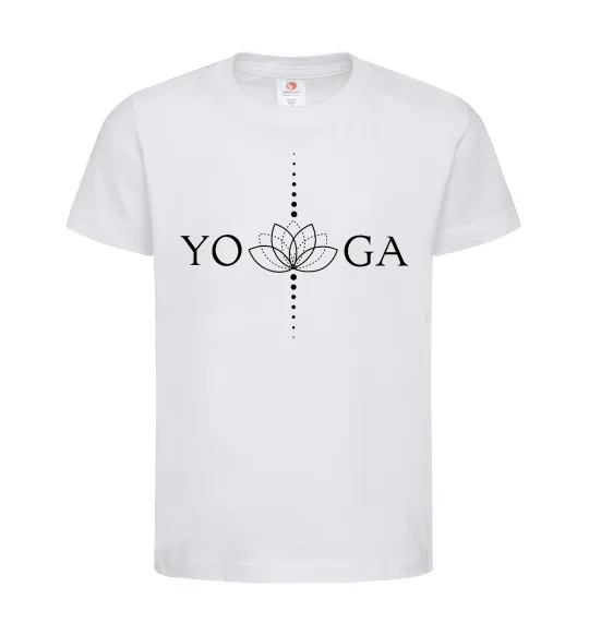 Дитяча футболка Yoga lotus flower Білий фото
