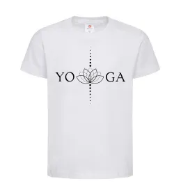 Дитяча футболка Yoga lotus flower Білий фото