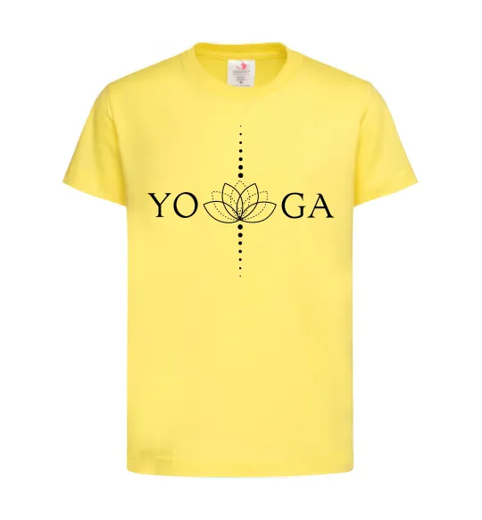 Дитяча футболка Yoga lotus flower Лимонний фото