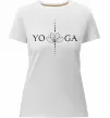 Женская премиум футболка Yoga lotus flower Белый фото