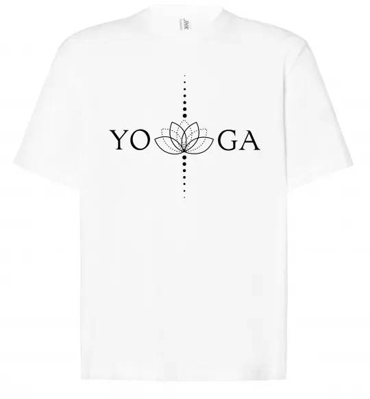 Футболка Оверсайз Yoga lotus flower Білий фото