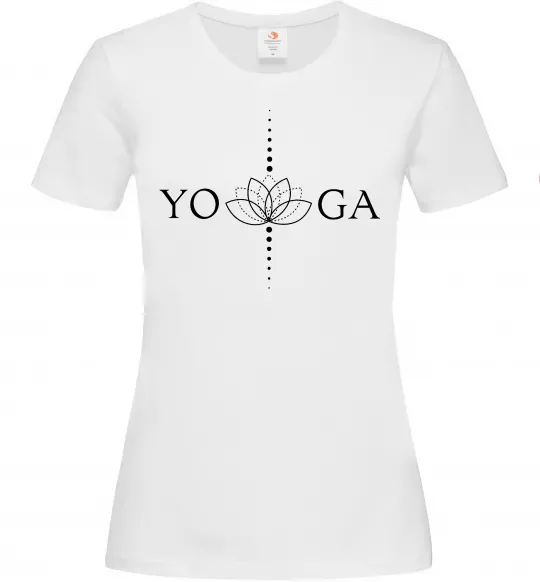 Жіноча футболка Yoga lotus flower Білий фото