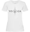 Жіноча футболка Yoga lotus flower Білий фото