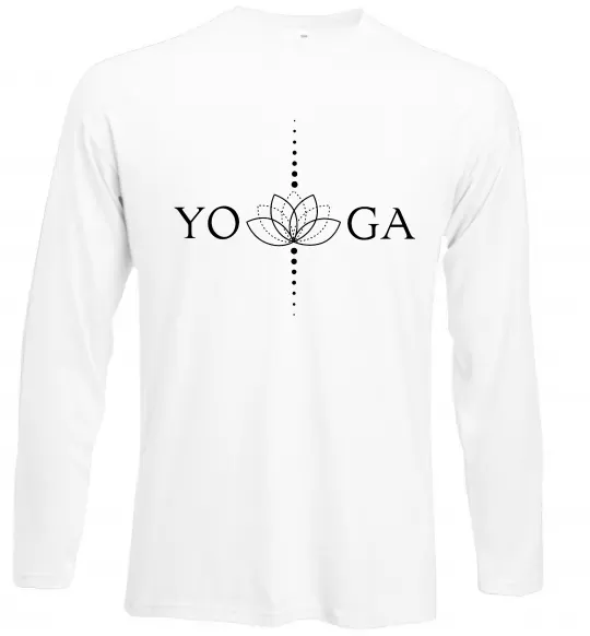 Лонгслив Yoga lotus flower Белый фото