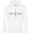 Чоловіча толстовка (худі) Yoga lotus flower Білий фото