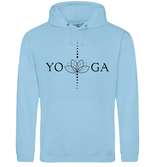 Женская толстовка (худи) Yoga lotus flower Голубой фото