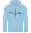 Женская толстовка (худи) Yoga lotus flower Голубой фото
