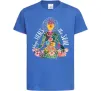 Дитяча футболка Yoga heals the soul Яскраво-синій фото