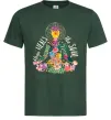 Чоловіча футболка Yoga heals the soul Темно-зелений фото