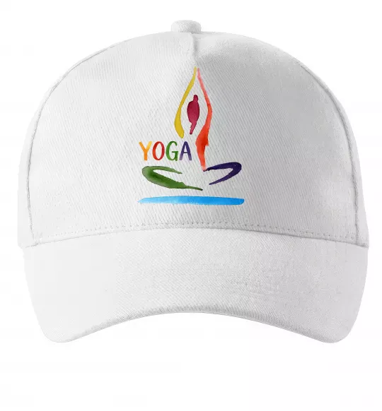 Кепка Йога акварель Білий фото