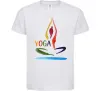 Дитяча футболка Йога акварель Білий фото