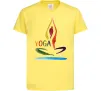 Дитяча футболка Йога акварель Лимонний фото