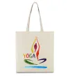 Еко-сумка Йога акварель Бежевий фото