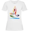 Жіноча футболка Йога акварель Білий фото