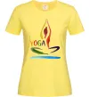 Жіноча футболка Йога акварель Лимонний фото