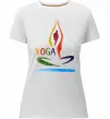 Женская премиум футболка Йога акварель Белый фото
