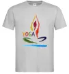 Мужская футболка Йога акварель Серый фото
