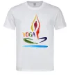 Мужская футболка Йога акварель Белый фото