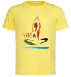 Мужская футболка Йога акварель Лимонный фото