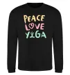 Свитшот Peace love yoga Черный фото
