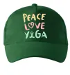 Кепка Peace love yoga Темно-зелений фото
