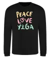 Світшот Peace love yoga Чорний фото