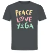 Мужская футболка Peace love yoga Графит фото