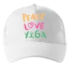 Кепка Peace love yoga Білий фото