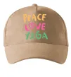 Кепка Peace love yoga Песочный фото