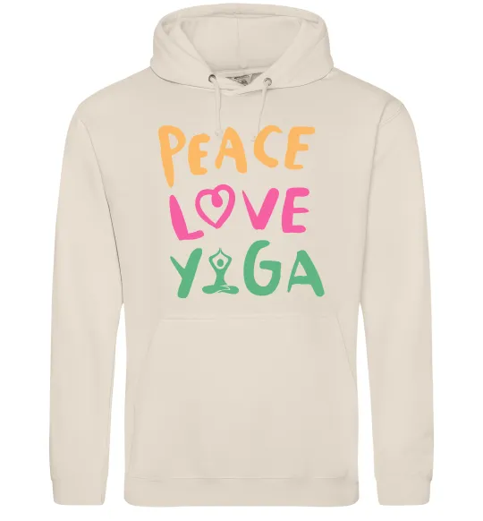 Женская толстовка (худи) Peace love yoga Таш фото