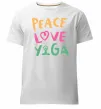 Чоловіча преміум футболка Peace love yoga Білий фото