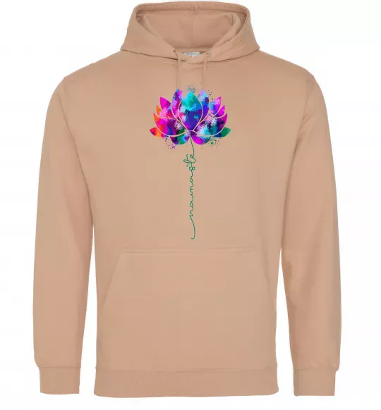 Мужская толстовка (худи) Namaste Песочный фото