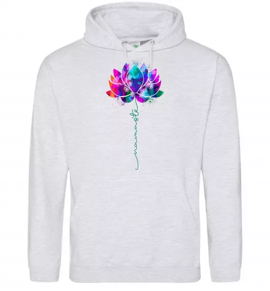 Женская толстовка (худи) Namaste Серый меланж фото