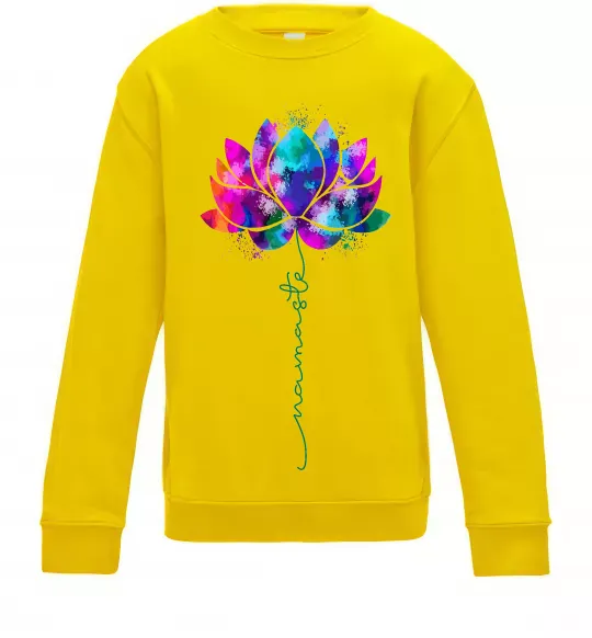 Детский Свитшот Namaste Солнечно желтый фото