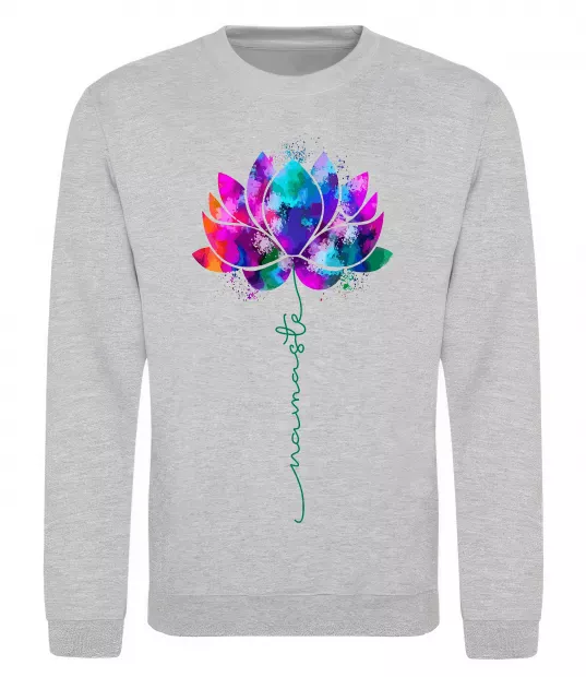 Свитшот Namaste Серый меланж фото