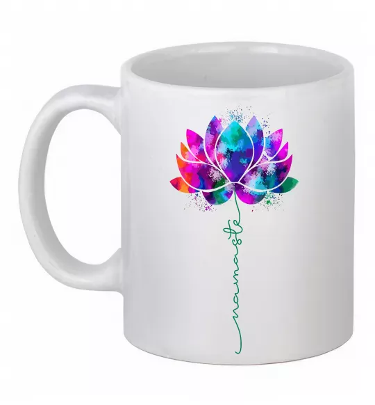 Чашка керамическая Namaste Белый фото