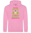 Мужская толстовка (худи) Find peace Розовый фото