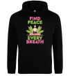 Женская толстовка (худи) Find peace Черный фото